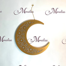 Load image into Gallery viewer, LED Hanging Crescent Moon