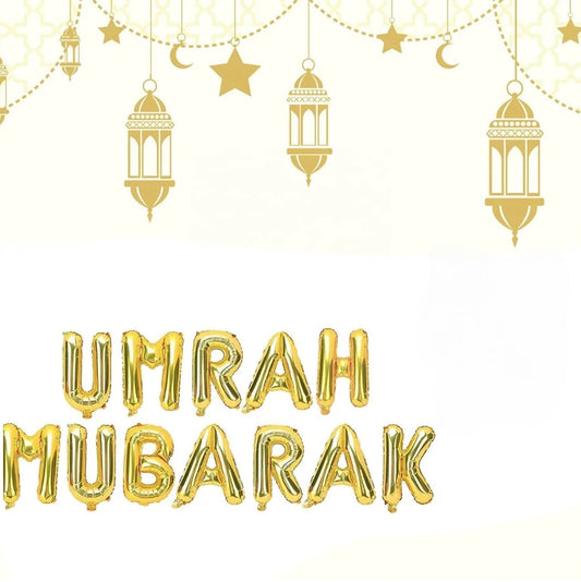 Umrah Mubarak Letter Balloons