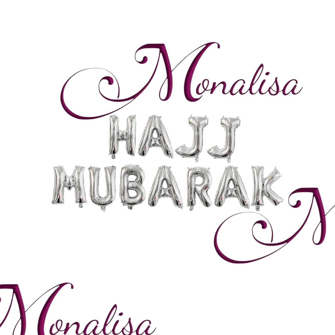 Hajj Mubarak Letter Balloons