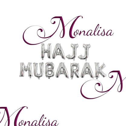 Hajj Mubarak Letter Balloons