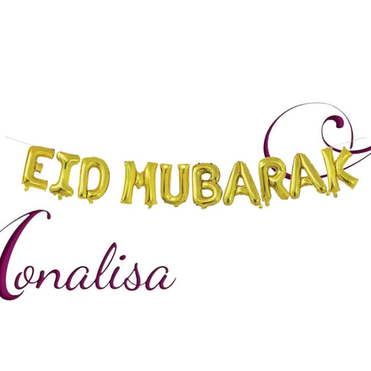 Eid Mubarak Letter Balloons