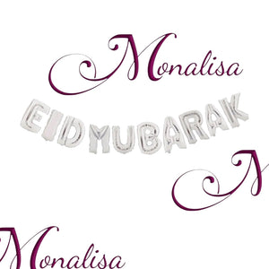 Eid Mubarak Letter Balloons